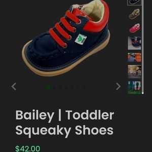 Mooshu Trainers BLYB Navy Red Sneakers Squeaky 9 25